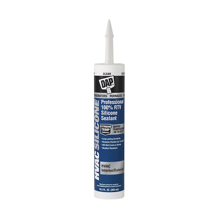 Dap 10.3 oz Hvac Silicone 100 Percent Rtv Silicone Sealant  Clear 1696475